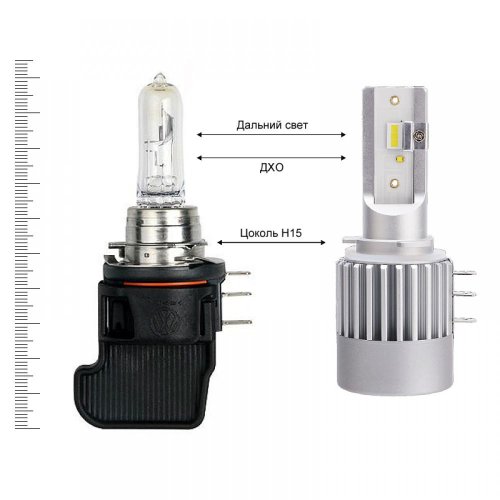 Лампы светодиодные ALed H15 6000K 30W RH15Y07 (2шт)