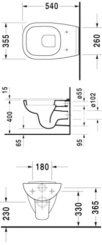 Подвесной унитаз Duravit D-Code 22090900002+0067390000