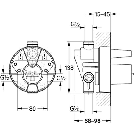 Cкрытая часть смесителя Grohe 33961000