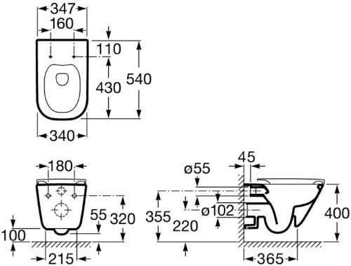Набор инсталляция Rapid SL с унитазом Roca Gap Rimless A34H47C000+38721001+37131000