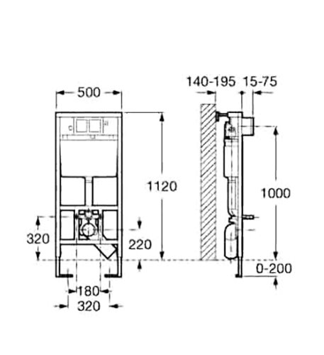 Инсталляция 2 в 1 Roca Pro A890090020+A890096001