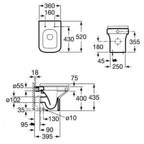 Унитаз Roca Dama-N A347787000