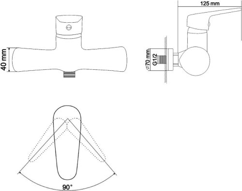 Смеситель для душа Rozzy Jenori Butterfly RBZ074-5