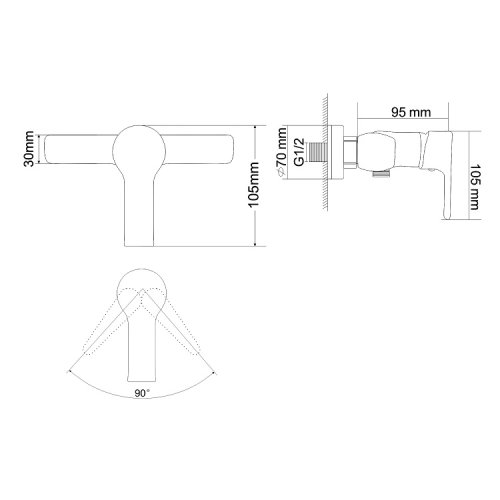 Смеситель для душа Rozzy Jenori Duct RBZ079-5