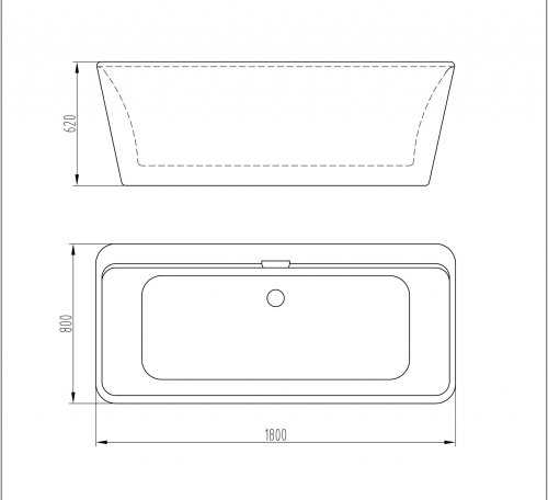 Ванна Volle 180x80 12-22-110C