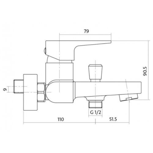 Смеситель для ванной Cersanit Vigo S951-010