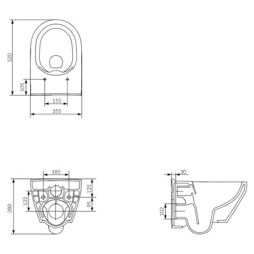Подвесной унитаз Cersanit Crea Clean On 178709