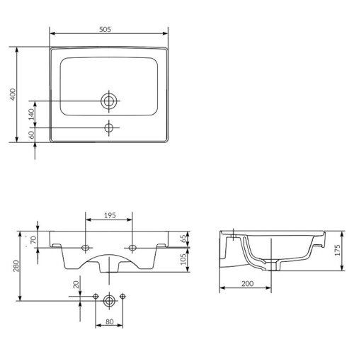 Умывальник Cersanit Crea 178715