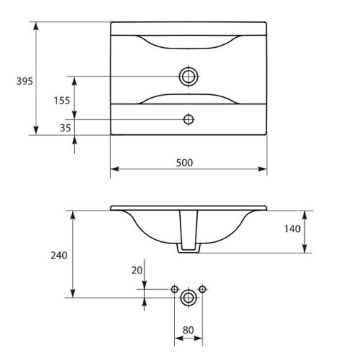Умывальник Cersanit Ontario New 022132