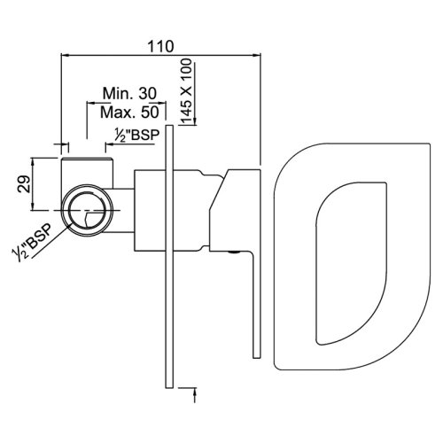 Смеситель скрытого монтажа Jaquar Alive ALI-CHR-85227