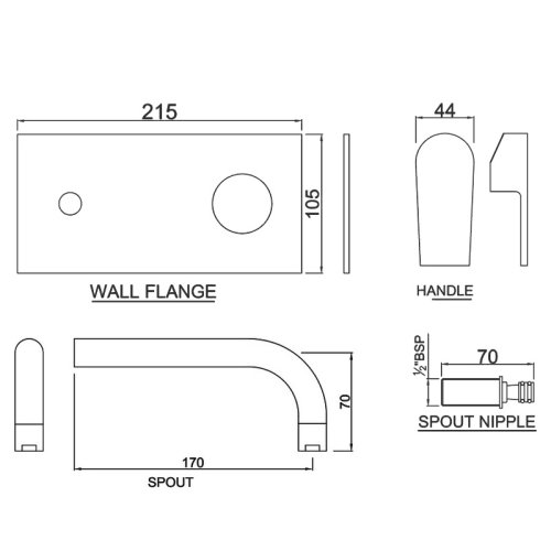 Смеситель скрытого монтажа Jaquar Aria ARI-CHR-39233K