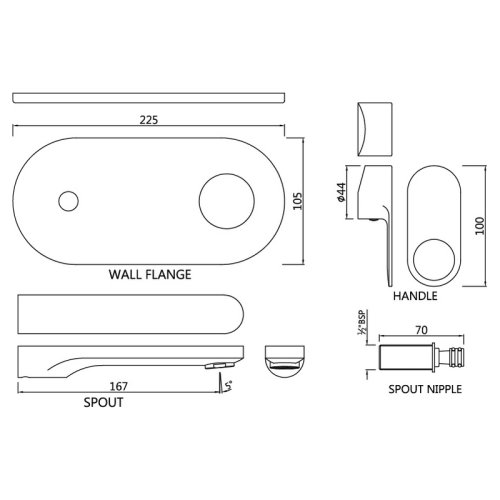 Змішувач прихованого монтажу Jaquar Ornamix Prime ORP-CHR-10233KP