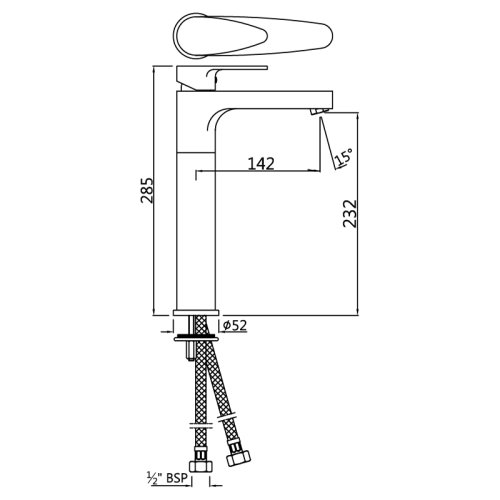 Смеситель для умывальника Jaquar Vignette Prime VGP-CHR-81005NB