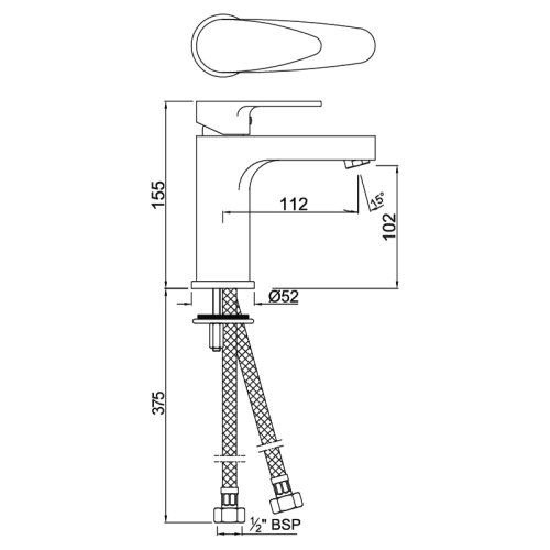 Смеситель для умывальника Jaquar Vignette Prime VGP-CHR-81011B