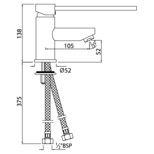 Смеситель для умывальника Jaquar Florentine FLR-CHR-5033B