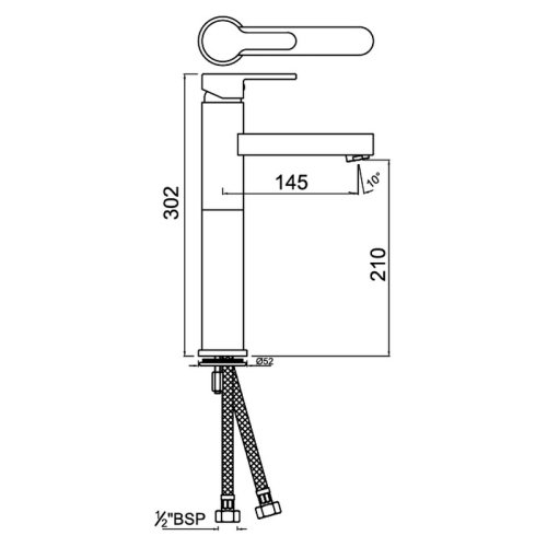 Смеситель для умывальника Jaquar Fusion FUS-CHR-29005NB