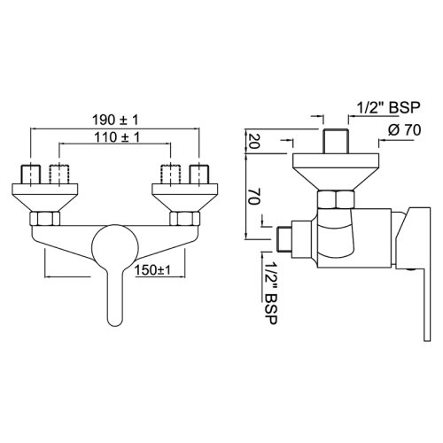 Смеситель для душа Jaquar Fusion FUS-CHR-29149