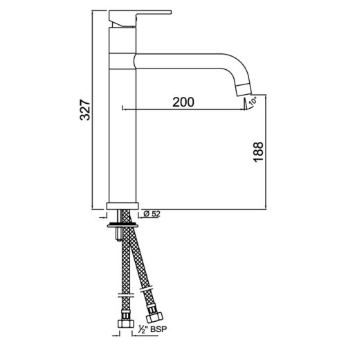 Смеситель для умывальника Jaquar Fusion FUS-CHR-29009B