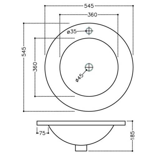 Умывальник Jaquar Fusion 54 FSS-WHT-29601