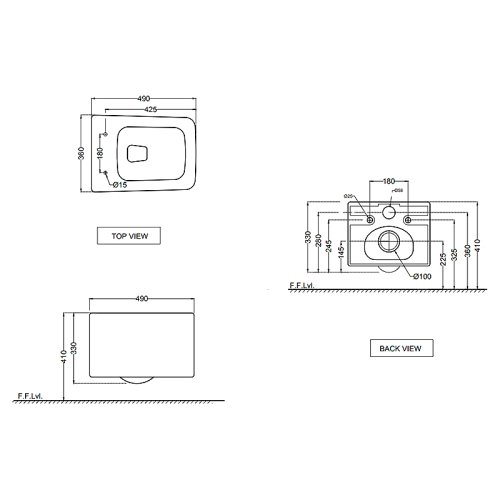 Підвісний унітаз Jaquar Kubix Rimless KUS-WHT-35953BI