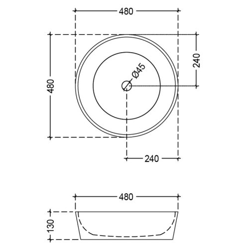 Умывальник Jaquar Opal 48 OPS-WHT-15901N