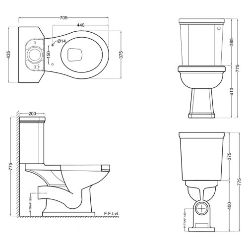 Унитаз Jaquar Queen's QNS-WHT-7751P