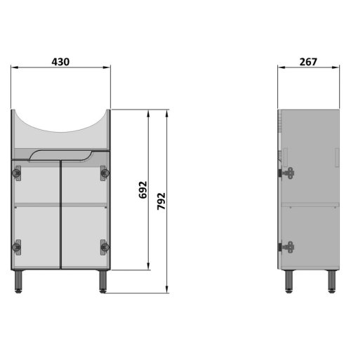 Тумба под умывальник Nautilus Prime Pm L-50