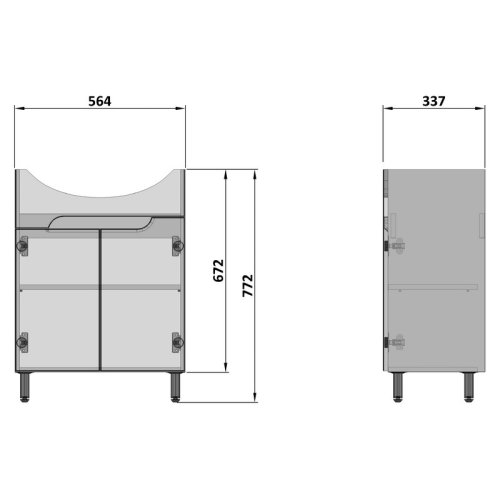 Тумба под умывальник Nautilus Prime Pm C-60