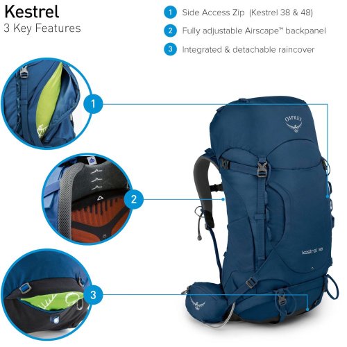 Рюкзак Osprey Kestrel 38 Loch Blue M/L