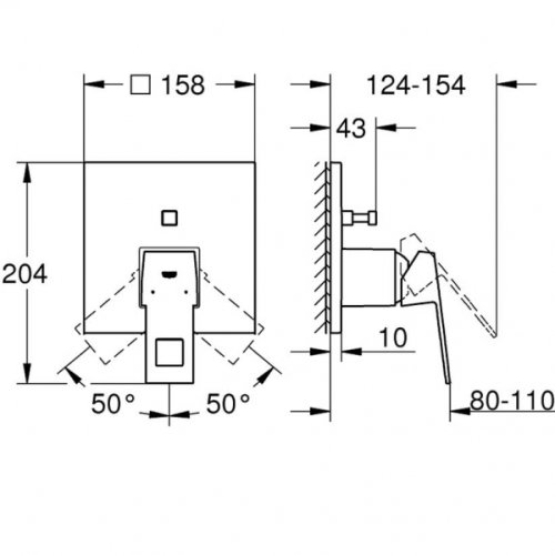 Смеситель скрытого монтажа Grohe Eurocube 24062000