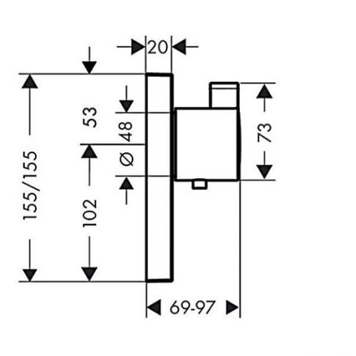 Смеситель скрытого монтажа Hansgrohe ShowerSelect Highflow 15761000