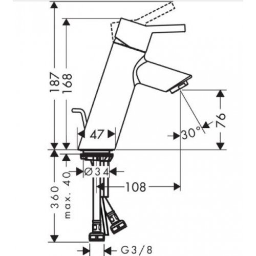 Смеситель для умывальника Hansgrohe Talis S 32040000