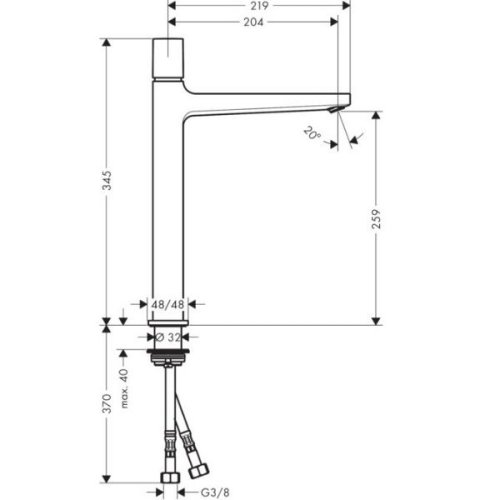 Смеситель для умывальника Hansgrohe Metropol Select 260 32572000