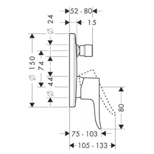 Змішувач прихованого монтажу Hansgrohe Metris Classic 31487000