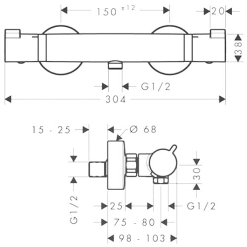Змішувач для душу Hansgrohe Ecostat Comfort 13116000