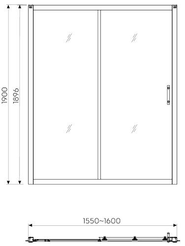 Душевые двери Kolo Geo 6 GDRS16222003B