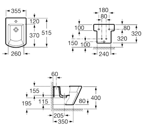 Биде Roca Hall A357625000