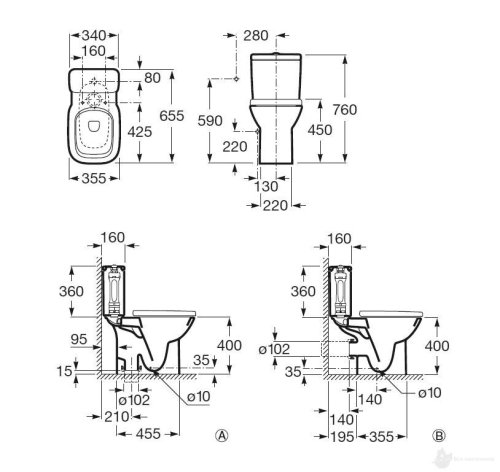 Унитаз Roca Debba A34S998000