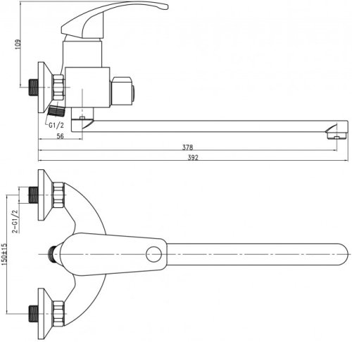 Смеситель для ванной Q-Tap Premiere CRM 005 New (QTPRECRM005NEW)