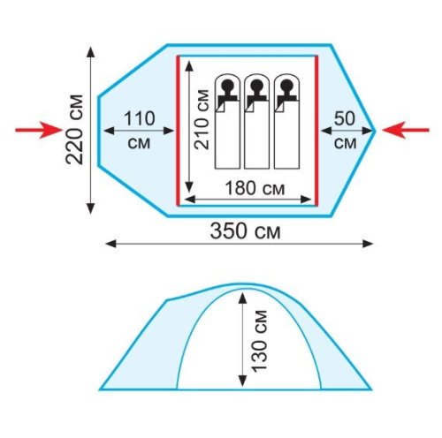 Палатка Tramp Space 3 v2 TRT-059