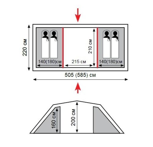 Намет Tramp Castle 4