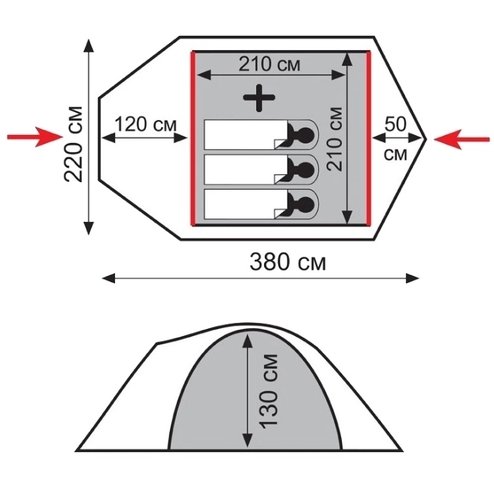 Палатка Tramp Camp 3