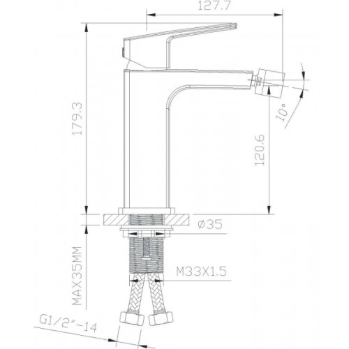 Смеситель Imprese Grafiky ZMK041807070