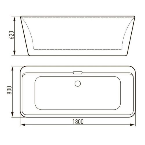 Ванна Volle 12-22-110black