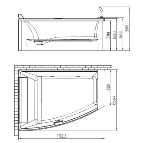 Ванна Volle 12-88-100lux L