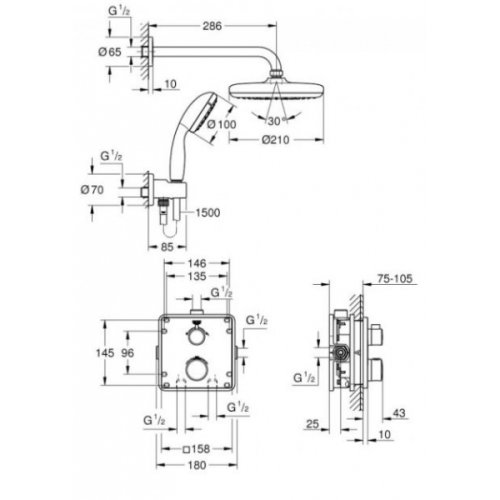 Душова система Grohe Grohtherm 34729000