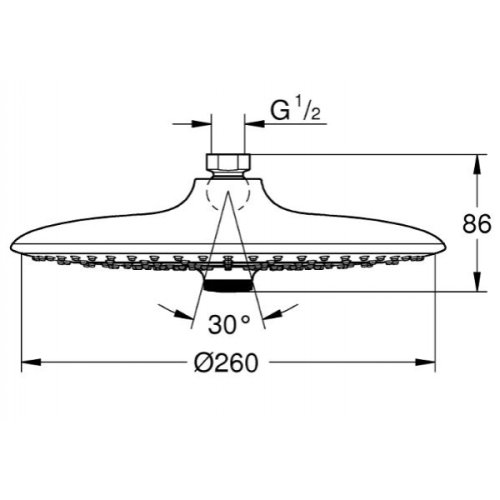 Верхний душ Grohe Euphoria 260 26455000
