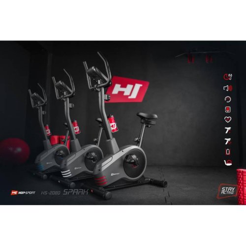 Велотренажер Hop-Sport HS-2080 Spark grey/white 2018