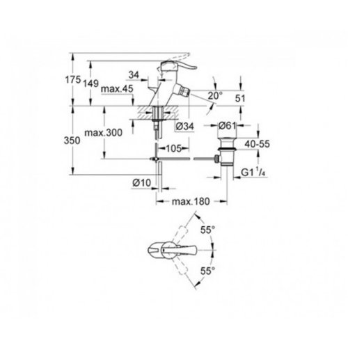 Смеситель Grohe Ectos 33247000МВ