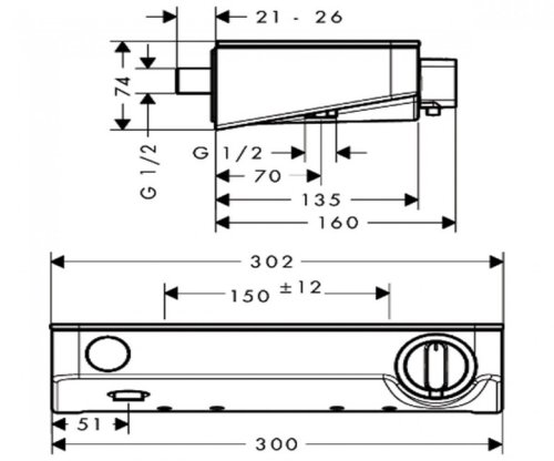Смеситель для душа Hansgrohe Ecostat Select 13171000